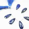 Natural Bi color Sapphire Rose cut pear Drop Briolette Beads Strand 4531 Quantity 5 Beads and size 24mm to 29mm approx.